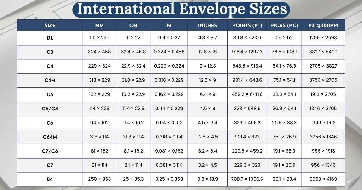 international-envelope-size
